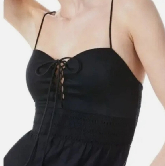 Alice + Olivia JORI Spaghetti Strap Tiered Maxi Classic Black Dress - Picture 3 of 8